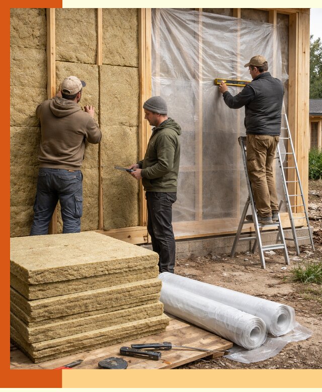 Утепление каркасного дома в Когалыме под ключ с гарантией качества