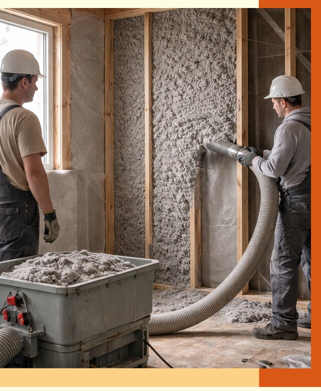 Утепление каркасного дома эковатой в Когалыме от 1861 руб. | ТепломастерКгл