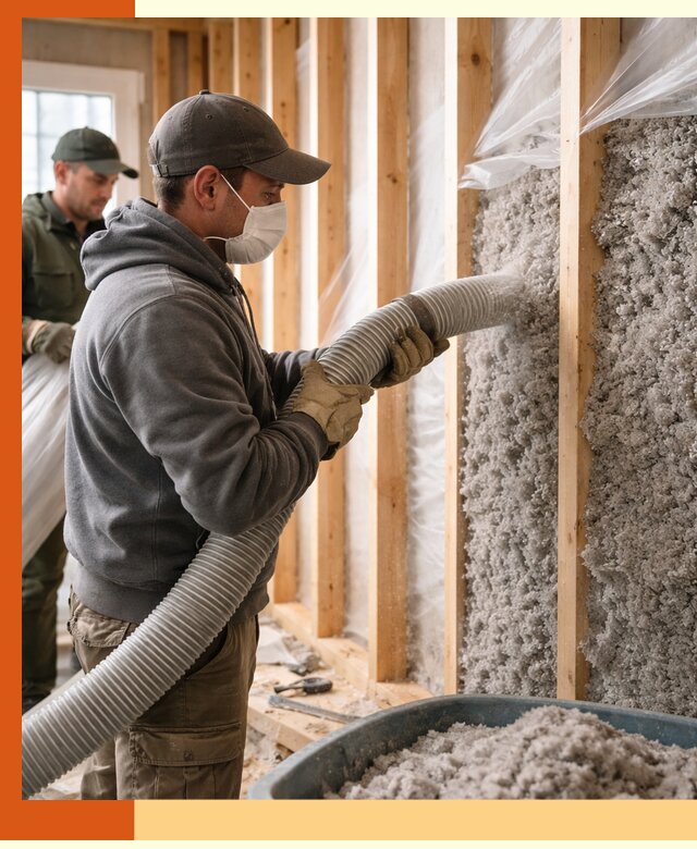 Утепление каркасного дома эковатой в Когалыме — качественно и надолго