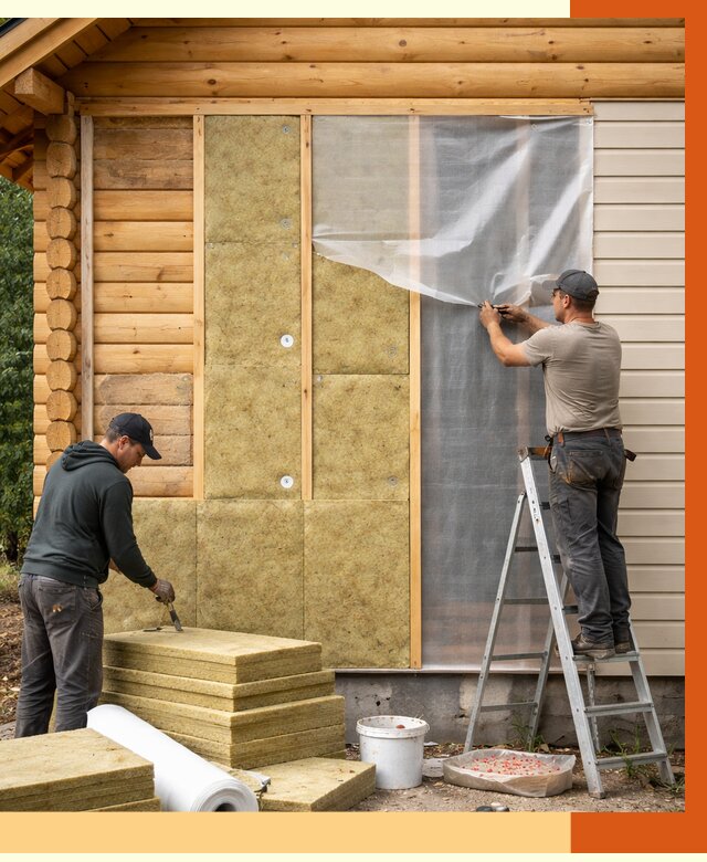 Утепление дома из бруса в Когалыме от 3877 руб./м2 — работы под ключ | ТепломастерКгл