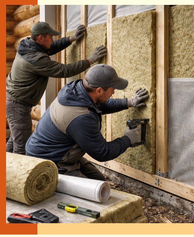 Утепление бревенчатого дома под ключ в Когалыме