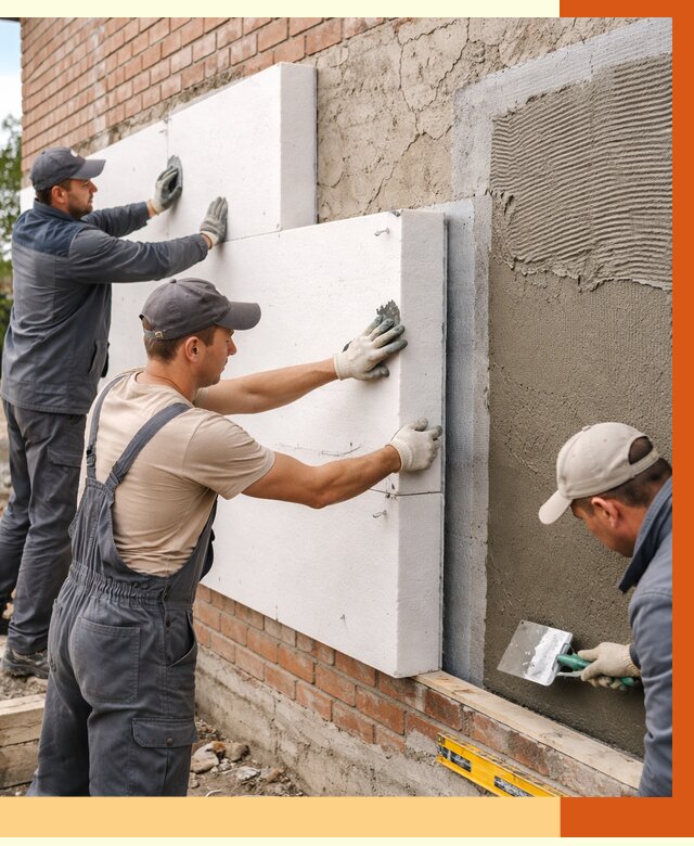 Утепление кирпичного дома в Когалыме от 4342 руб. под ключ | ТепломастерКгл