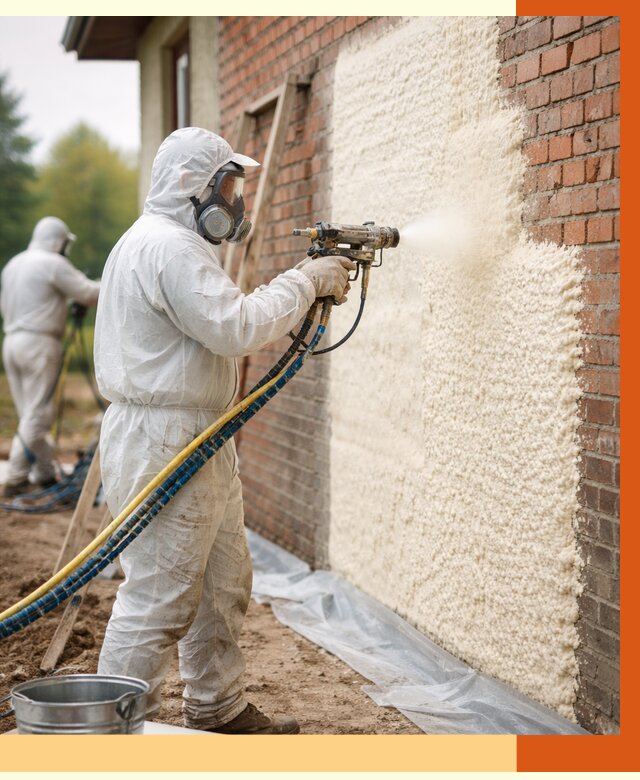 Утепление кирпичного дома ППУ в Когалыме под ключ от 6720 руб. | ТепломастерКгл