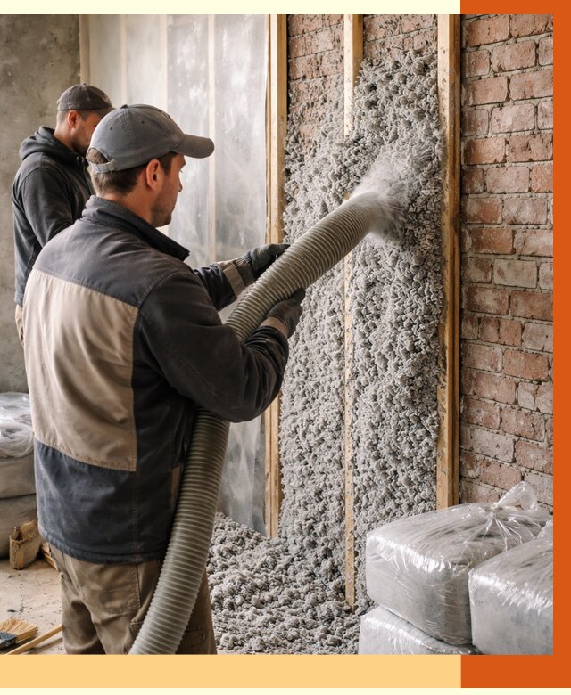 Утепление кирпичного дома эковатой в Когалыме от 2429 руб./м² | ТепломастерКгл