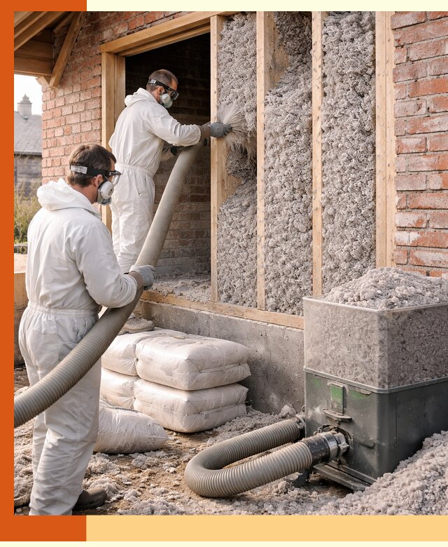 Утепление кирпичного дома эковатой в Когалыме