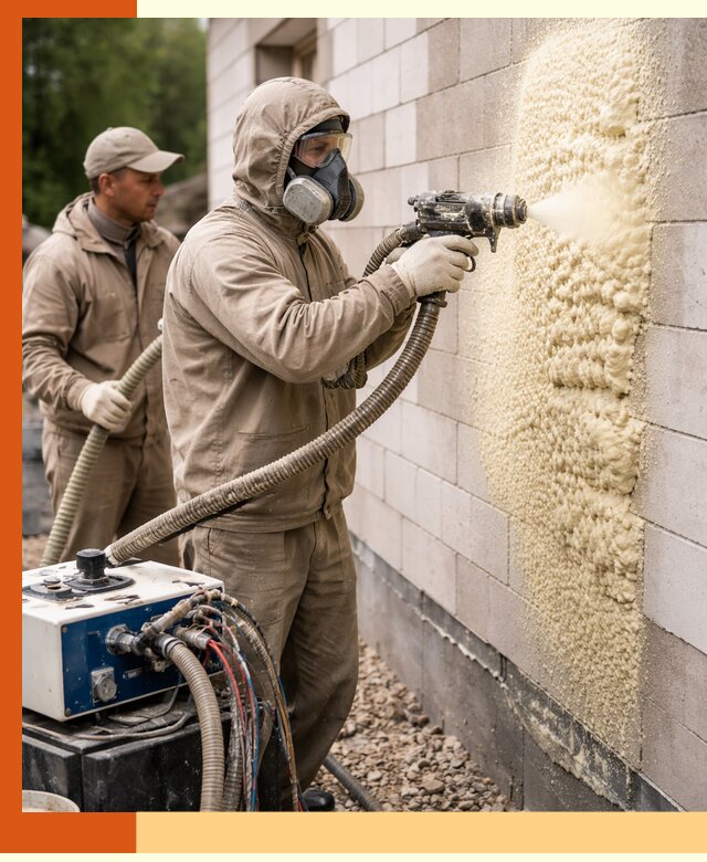 Утепление дома из газобетона ППУ в Когалыме — надежная теплоизоляция