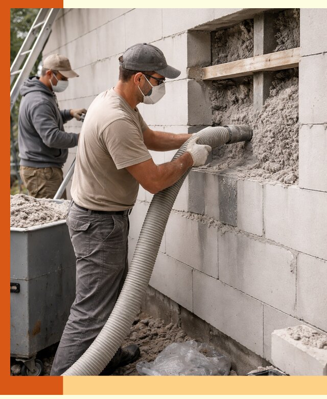 Утепление дома из газобетона эковатой в Когалыме