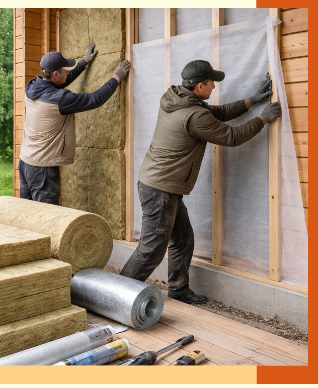 Утепление дома из двойного бруса в Когалыме от 4962 руб./м² — ТепломастерКгл под ключ