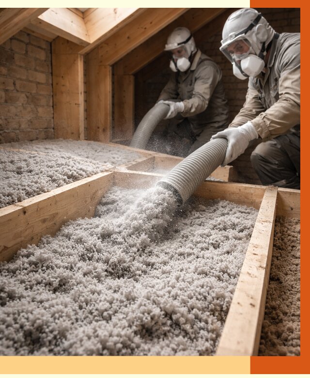 Утепление коттеджа эковатой в Когалыме от 2585 руб./м² — комплексная задувка и монтаж | ТепломастерКгл