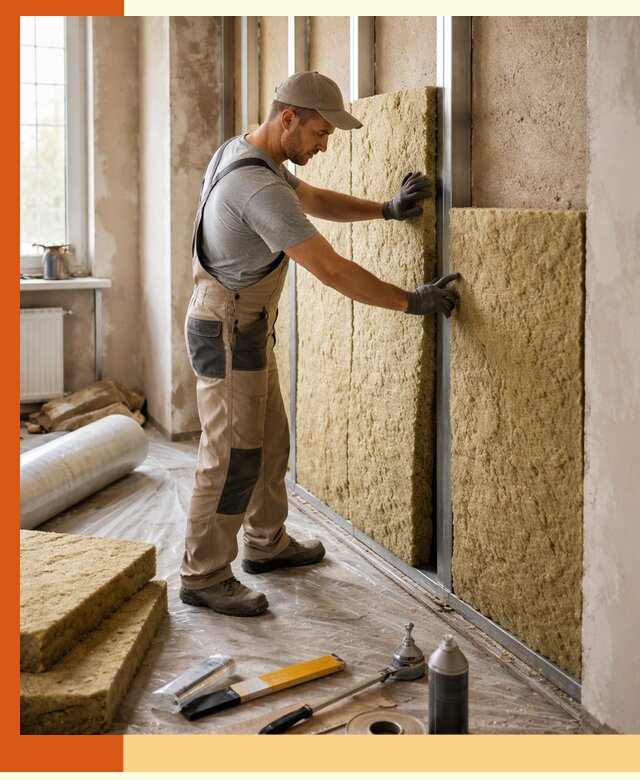 Утепление квартиры в Когалыме — комплексная теплоизоляция стен и полов