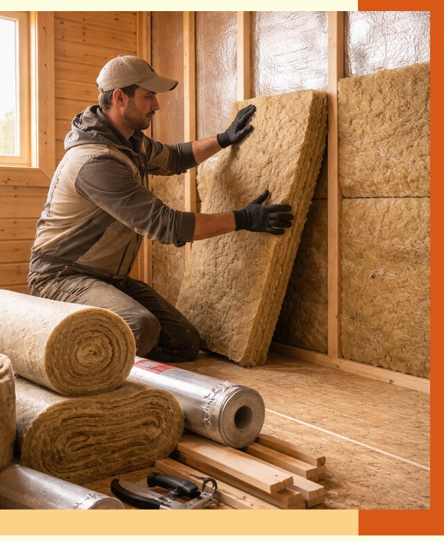 Утепление бани в Когалыме под ключ от 4652 руб./м2 — утеплить потолок, пол и стены | ТепломастерКгл