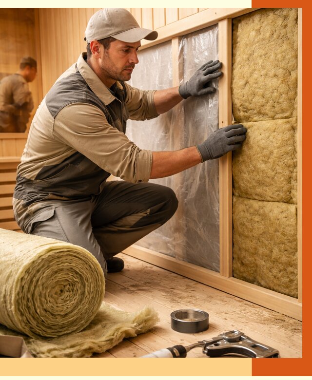 Утепление сауны изнутри в Когалыме от 6720 руб. за м2 | ППУ, под ключ — ТепломастерКгл