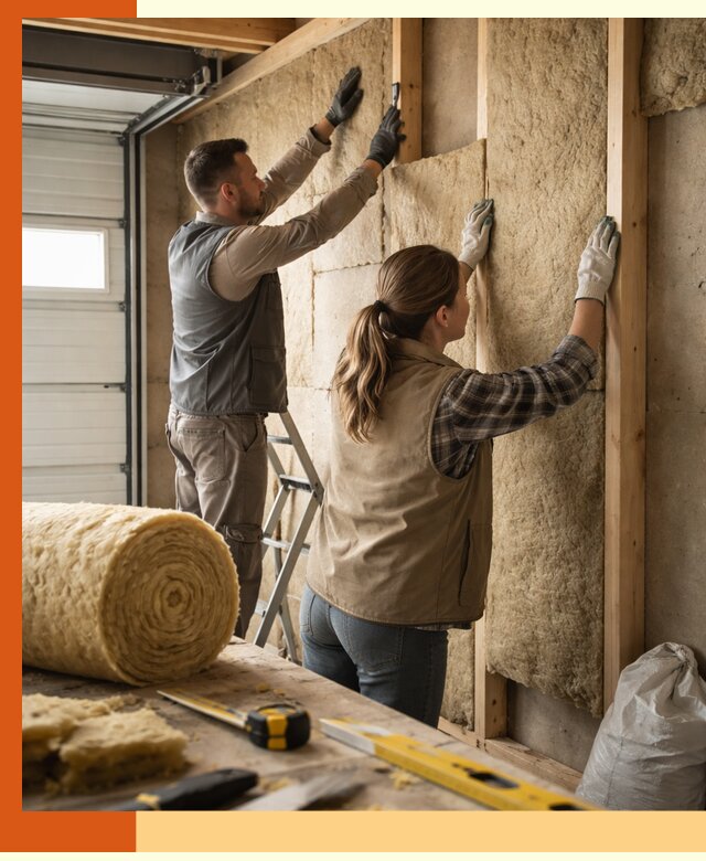 Утепление гаража изнутри в Когалыме: быстро и надежно
