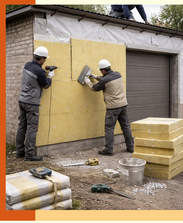 Утепление гаража снаружи в Когалыме качественно и надёжно