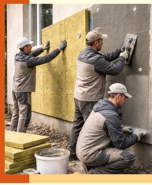 Утепление фасада под штукатурку в Когалыме — энергоэффективная технология