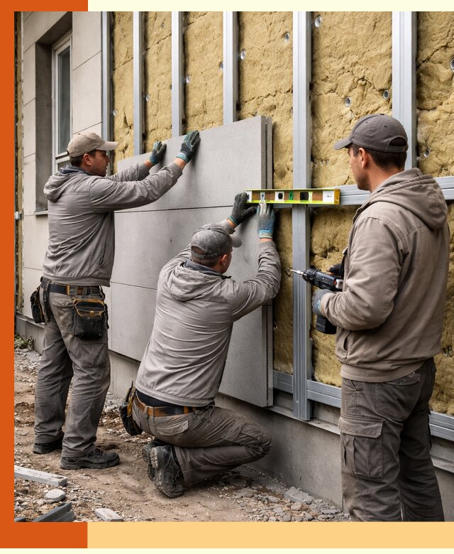 Утепление вентилируемого фасада под ключ в Когалыме