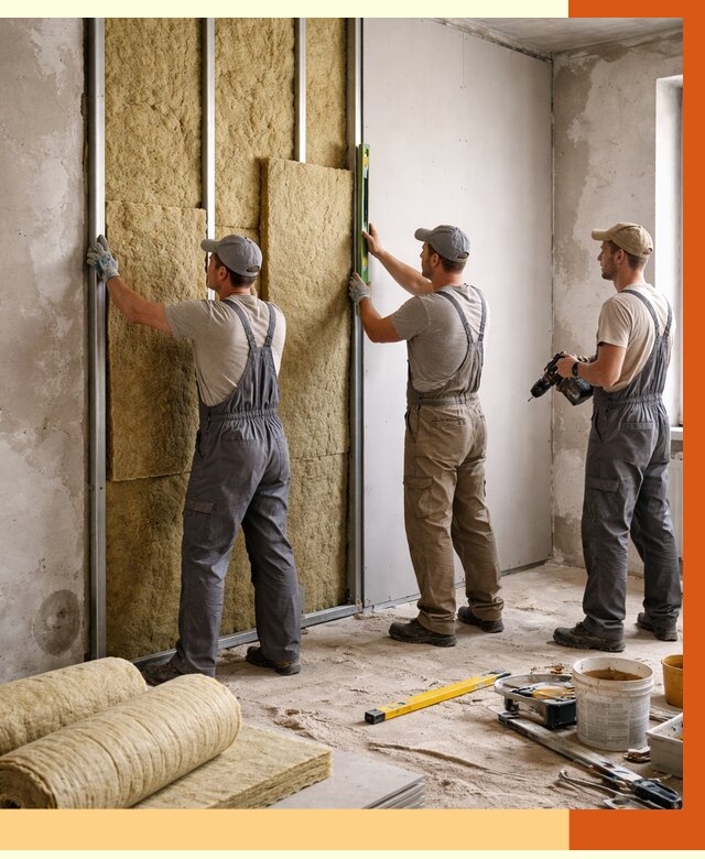 Утепление стен изнутри в Когалыме от 2326 руб/м² под ключ | ТепломастерКгл