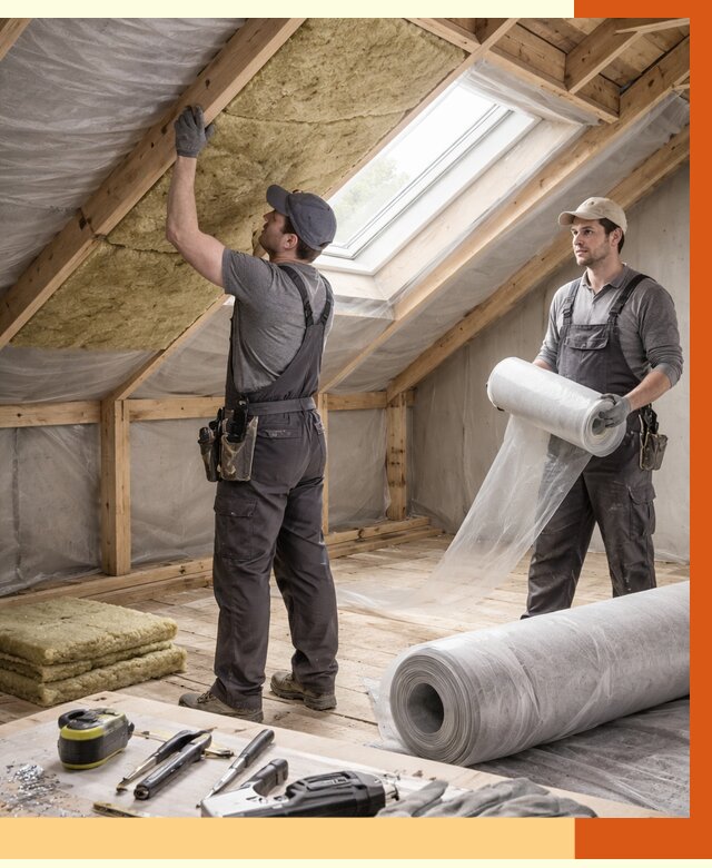 Утепление крыши изнутри мансарды в Когалыме от 4342 руб./м² | ТепломастерКгл