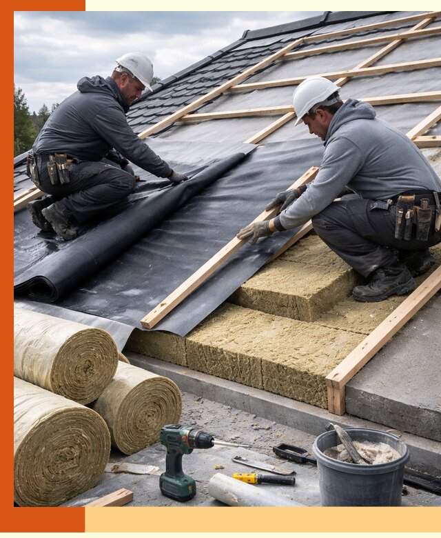 Утепление крыши снаружи в Когалыме: профессиональная теплоизоляция