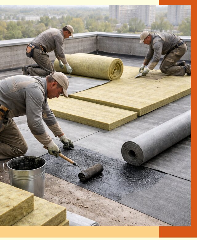 Утепление плоской крыши в Когалыме от 7443 руб./м2 под ключ | ТепломастерКгл