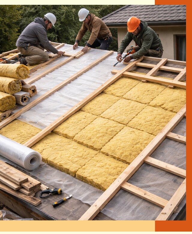 Утепление скатной крыши в Когалыме от 1292 руб./м2 под ключ | ТепломастерКгл