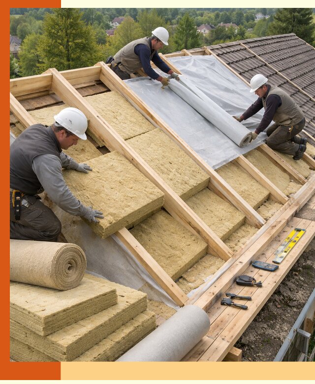 Утепление скатной крыши в Когалыме качественно и надёжно