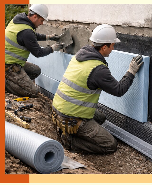 Утепление фундамента снаружи в Когалыме — профессиональная теплоизоляция