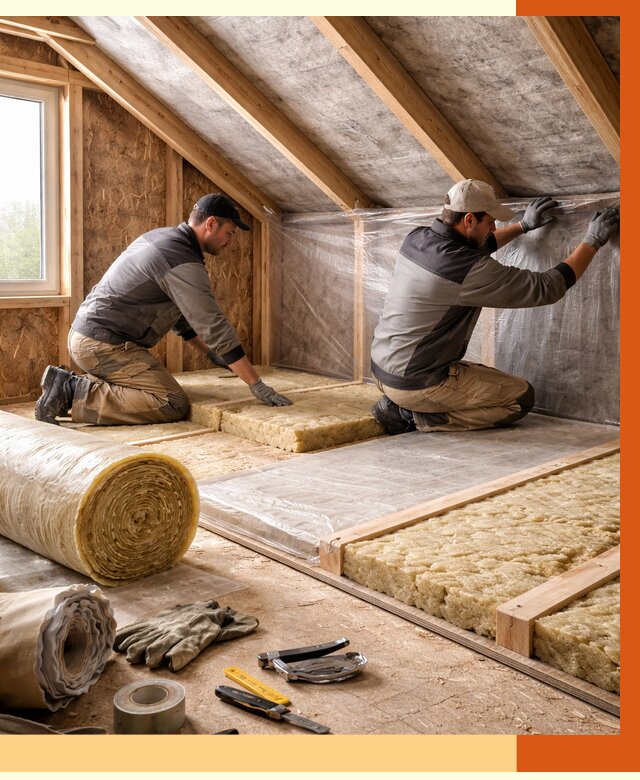 Утепление чердака в Когалыме от 7754 руб/м² — теплоизоляция и комплексное утепление под ключ | ТепломастерКгл