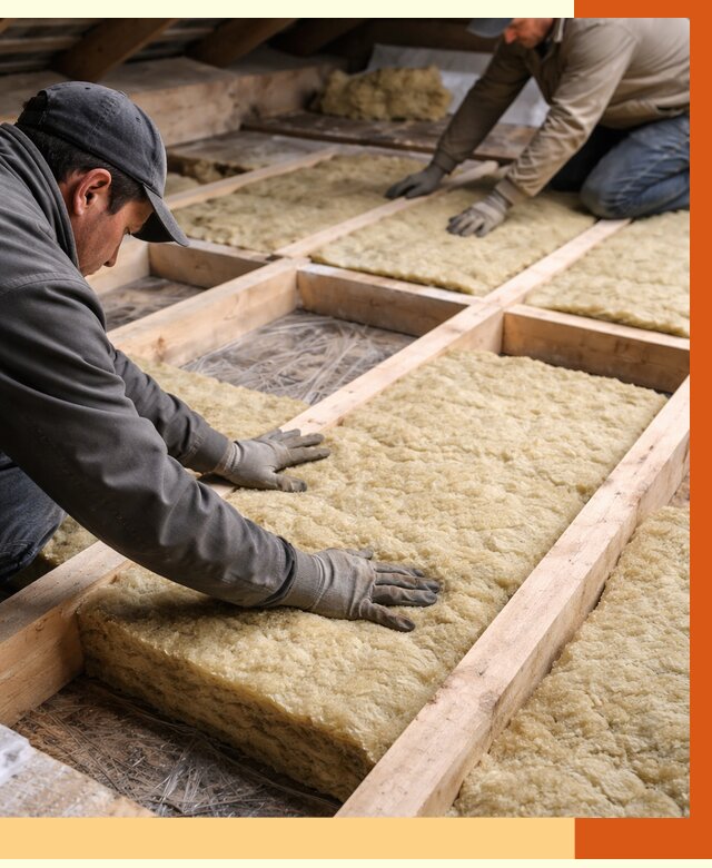 Утепление чердака минватой в Когалыме от 3618 руб/м2 под ключ | ТепломастерКгл