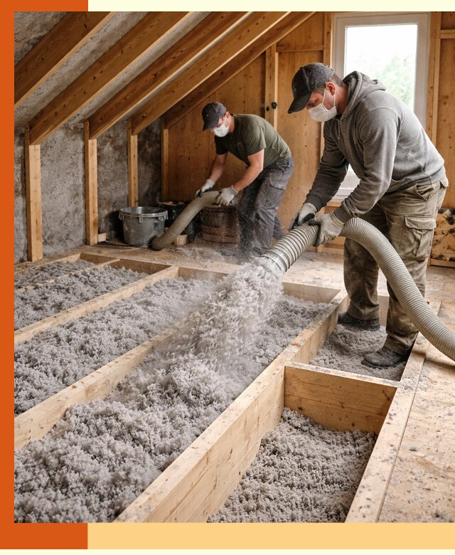 Утепление мансарды эковатой в Когалыме с гарантией качества