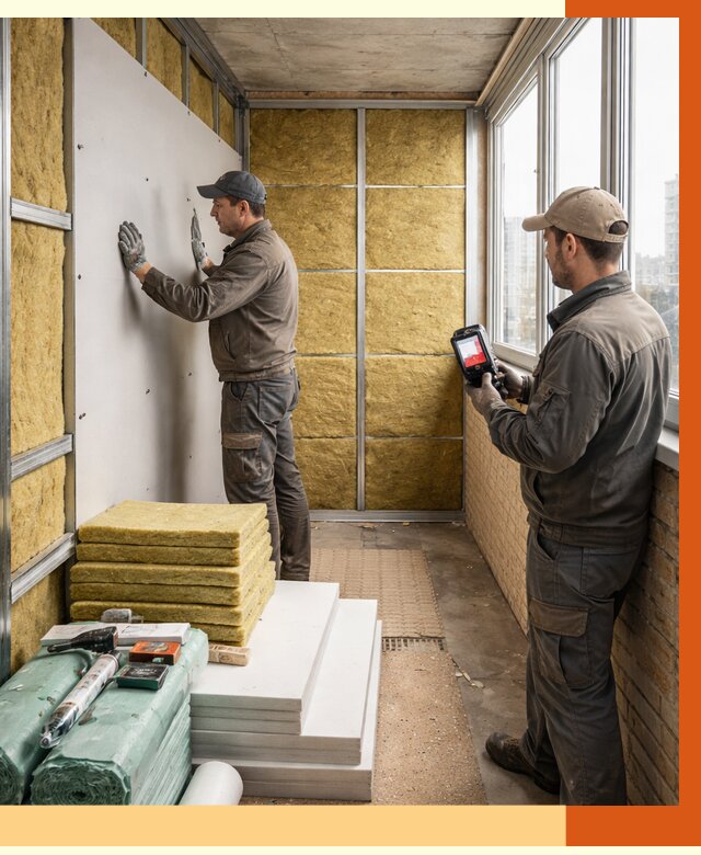 Утепление балкона в Когалыме от 4652 руб. под ключ | ТепломастерКгл