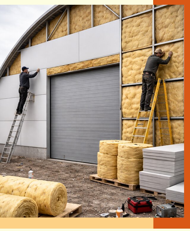 Утепление ангара пенополиуретаном в Когалыме от 7443 руб./м² — комплекс от ТепломастерКгл