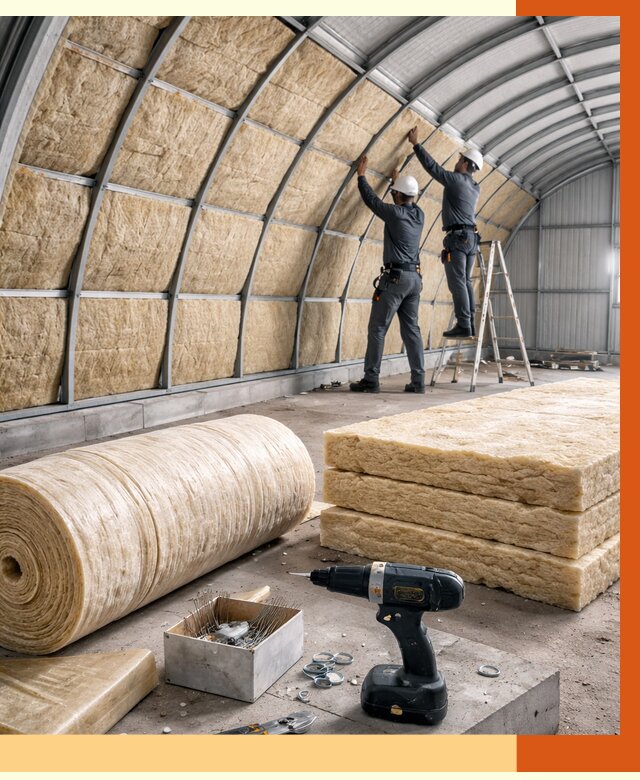 Утепление арочного ангара в Когалыме от 3308 руб./м2 под ключ | ТепломастерКгл