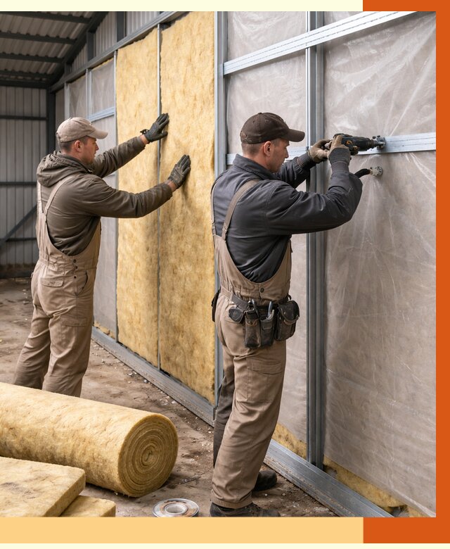 Утепление металлического ангара в Когалыме от 4911 руб/м2 — услуги под ключ | ТепломастерКгл