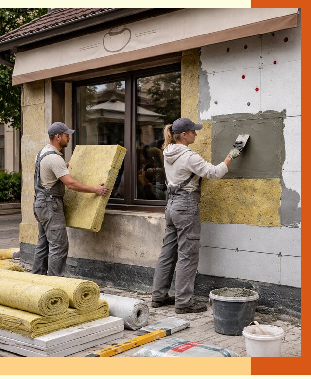 Утепление кафе в Когалыме от 4342 руб/м2 — комплексно под ключ | ТепломастерКгл