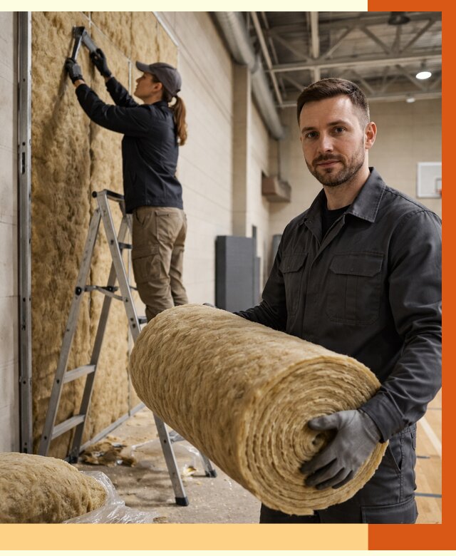 Утепление спортзала в Когалыме от 7754 руб/м2 — комплексное утепление под ключ | ТепломастерКгл