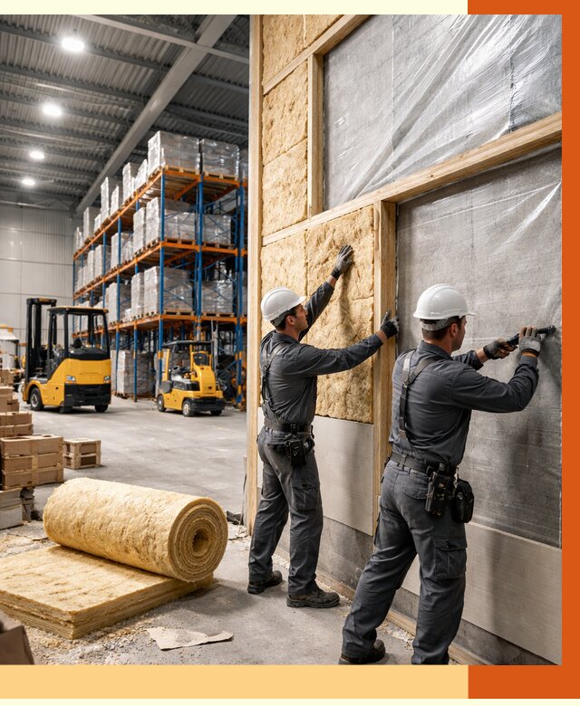 Утепление склада с техникой в Когалыме от 4342 руб./м2 — комплексно под ключ | ТепломастерКгл