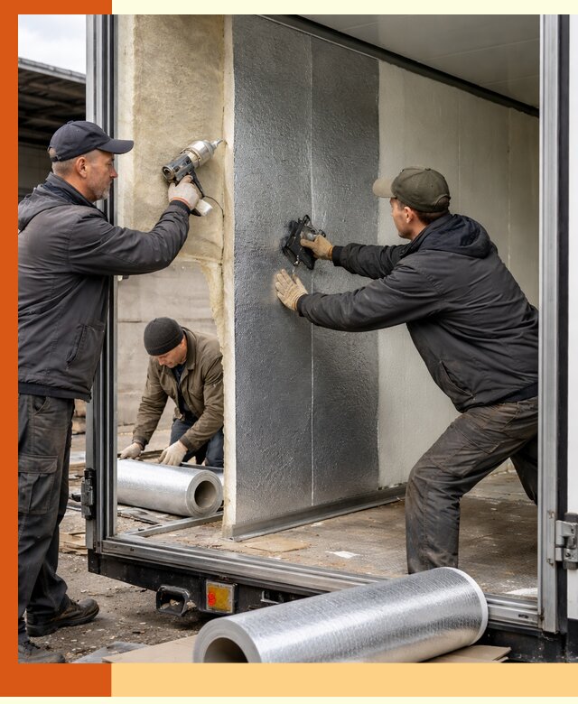 Утепление холодильного кузова в Когалыме — монтаж и теплоизоляция