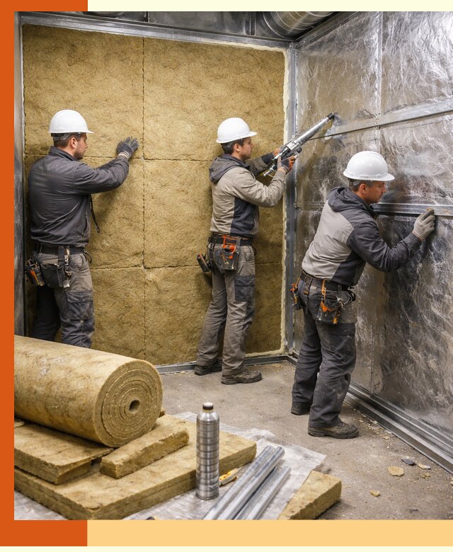 Утепление венткамеры в Когалыме — качественная теплоизоляция и шумопоглощение