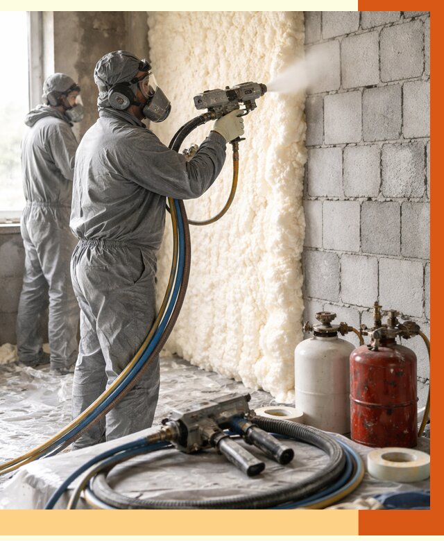 Утепление блочной стены ППУ в Когалыме от 4394 руб./м² — ТепломастерКгл