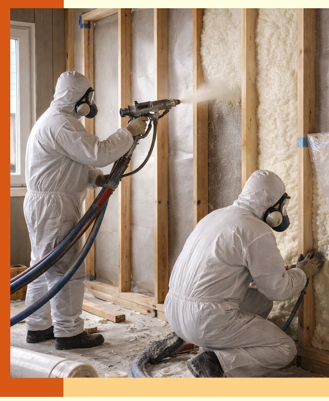 Утепление каркасной стены ППУ в Когалыме для домов и коттеджей