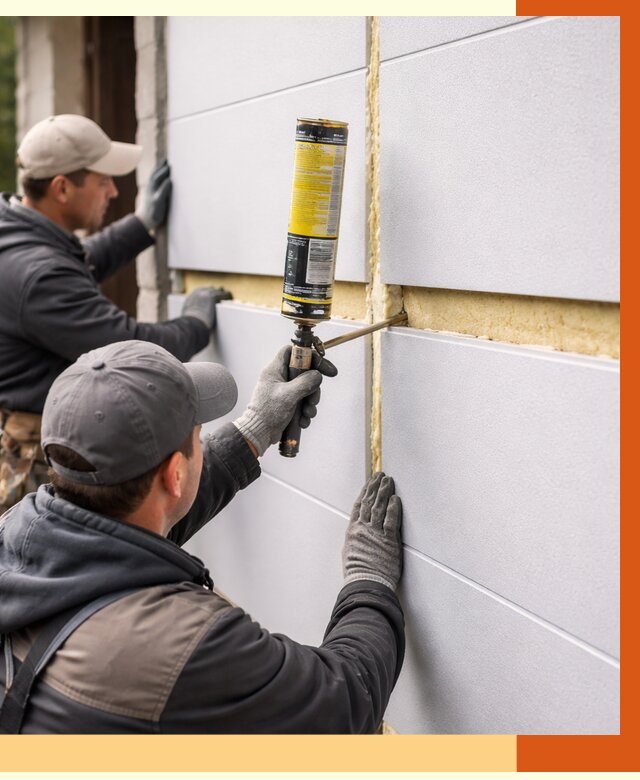 Утепление сэндвич панелей ППУ в Когалыме от 4342 руб. за м2 | ТепломастерКгл