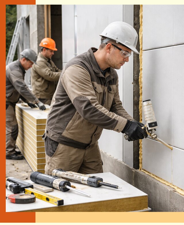 Утепление сэндвич-панелей пенополиуретаном в Когалыме