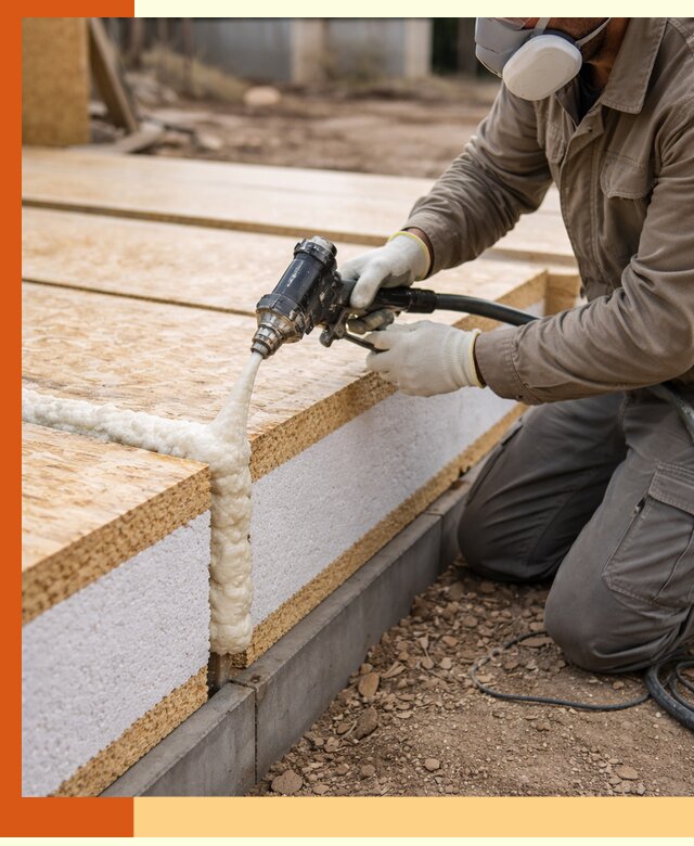 Утепление СИП-панелей пенополиуретаном (ППУ) в Когалыме