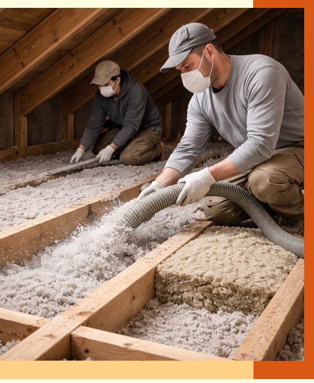 Заполнение полостей чердачного перекрытия в Когалыме от 4652 руб. | ТепломастерКгл