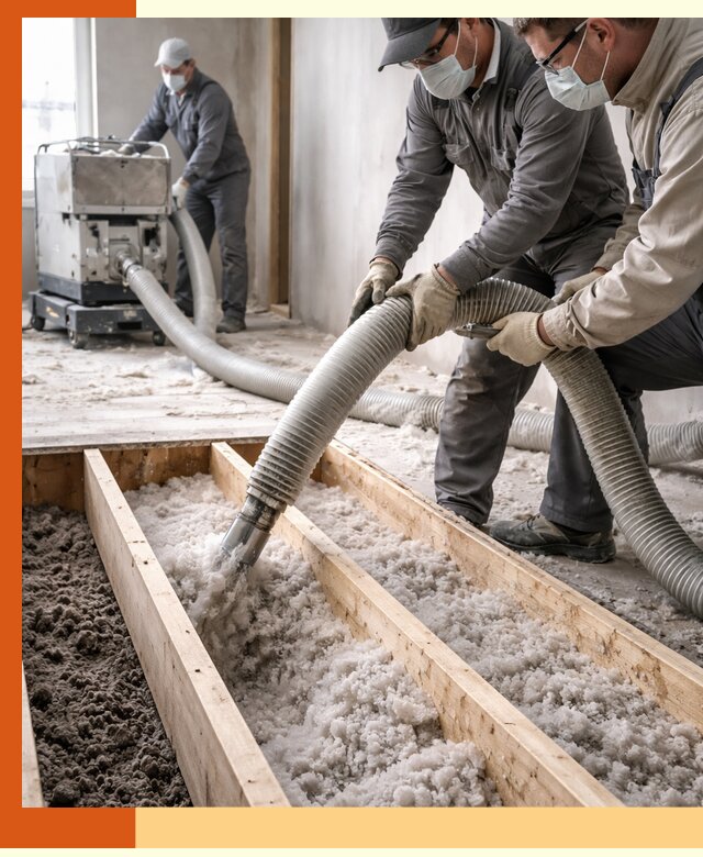 Заполнение полостей межэтажного перекрытия в Когалыме эффективно и герметично