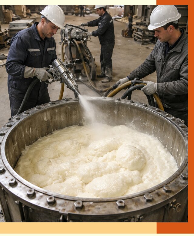 Заливка ППУ в емкости в Когалыме от 7495 руб. — утепление емкости под ключ | ТепломастерКгл