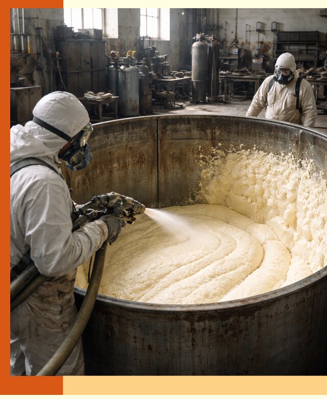 Заливка ппу в емкости с полной изоляцией и герметизацией в Когалыме