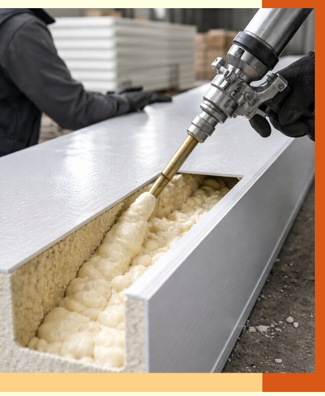 Заполнение пустот холодильных панелей в Когалыме от 7754 руб. | ТепломастерКгл