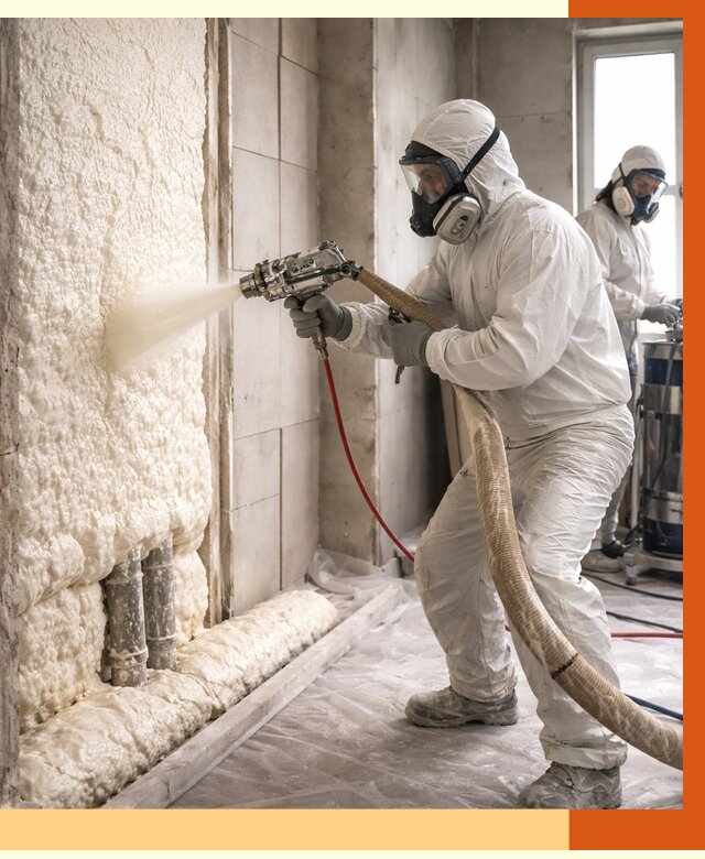 Напыление пенополиуретана в Когалыме от 7754 руб./м2 — услуги и монтаж ППУ | ТепломастерКгл